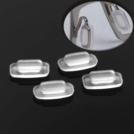 Eyeglass Nose Pads 11mm 2Pairs Replacement Square Rectangle Slide Snap in Pieces Silicone Nosepads for Eye Glasses Sunglasses Costa Maui and More