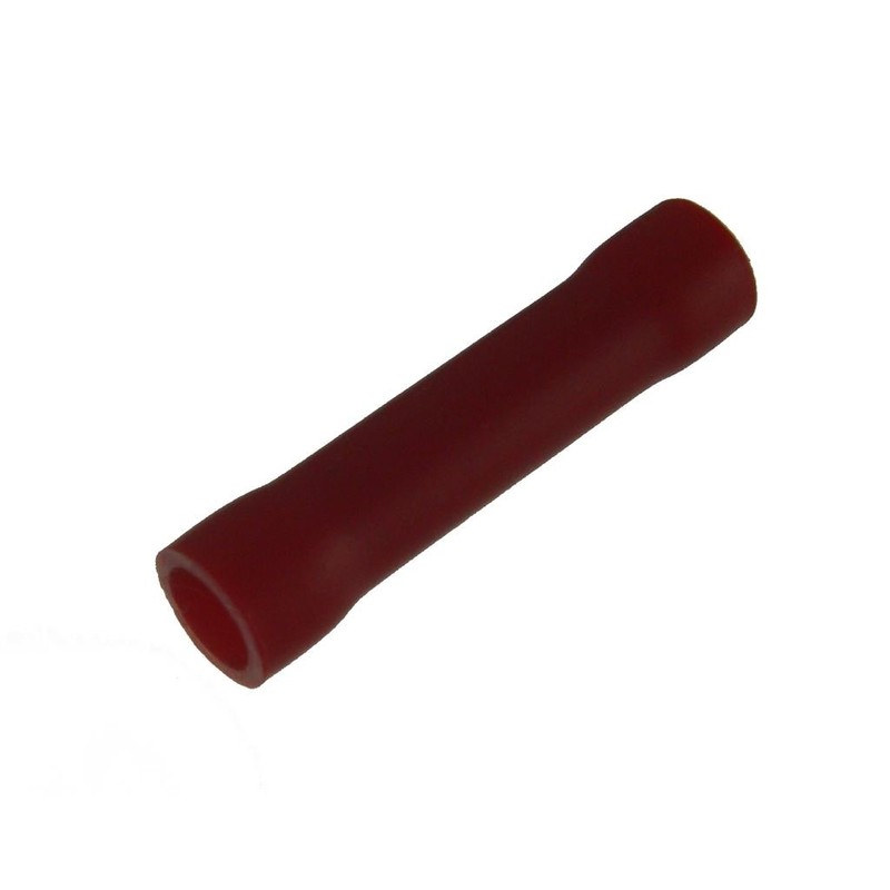 Crimp terminal, butt splice, 0.5 - 1.5mmÃ˜ cable, Red