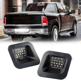 Aunvista LED License Plate Light Accessories For 2003-2018 Dodge Ram 1500 2500 3500 Led License Number Plate Light White Lamp Assembl