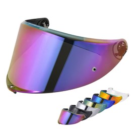 VCOROS K6 Helmet Visor Replacement - K6 Helmet Visor Motorcycle Face Shield Replacement for K6 K6s (Rainbow)