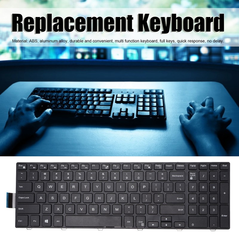 Replacement Keyboard Suitable for Dell Inspiron 15 3000/15 5000/17‑5000/5547/3542 Laptop