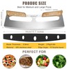 HAONAZY Sharp Pizza Cutter Rocker 14 inch with Double Handles
