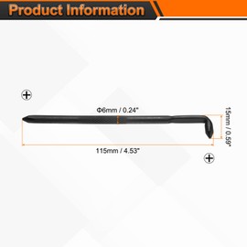 sourcing map Offset Screwdriver PH1 Phillips Cross Head Right Angle 90 Degree Screw Driver Double Ended L-Type Hand Tool for Home Appliance Repair, Black