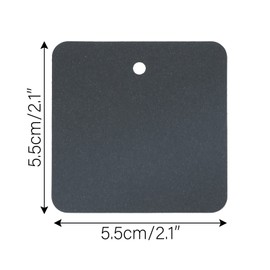 100PCS 5.5cm Square Gift Tags, Kraft Paper Tags Labels with Jute Twine 30 Meters Long for Hang Tags, Luggage Tag, Price Tags, DIY Tags (Black)