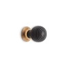 Infinity Decor Ebonised Reeded Preston Wooden Cupboard Knob Interior Furniture