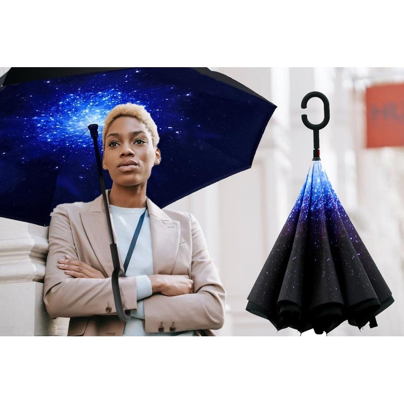 MRTLLOA 40/49/56 Inch Oversize Windproof Inverted Reverse Upside Down Umbrella,