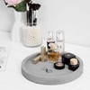 MyGift 11-inch Classic Cement Gray Round Vanity Tray