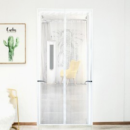Striped Door Mosquito Net Mosquito Net (100x210cm) (White) 5ea