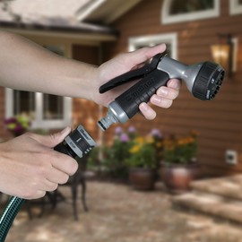 Melnor 65134AMZ 5 Piece Quick Connect Starter Set Connector Bundle, Product and Faucet Adapter, Product End and Faucet End Connector, Black, Yellow, Grey