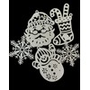 Norinoya 20PCS Glittering Snowflake Hanging for Tree Decorations Christmas Santa