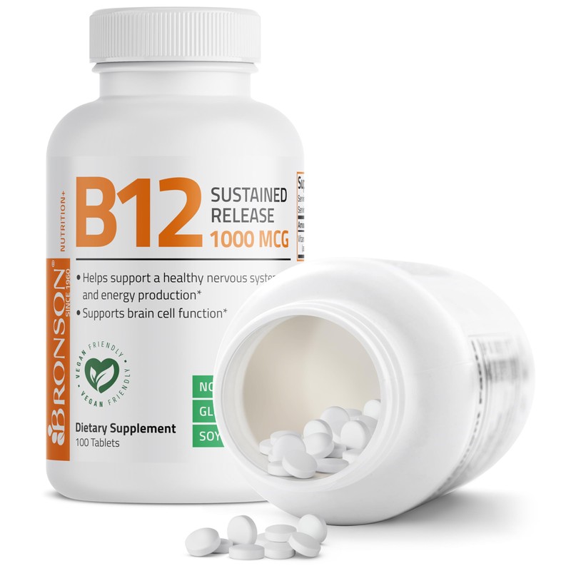 Bronson Vitamin B12 1000 mcg Sustained Release Premium Non GMO