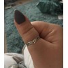 Solid 925 Sterling Silver Wishbone Pattern Ring in sizes G-Z