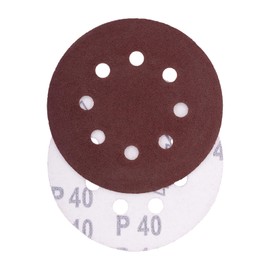 BOOMET Sandpaper Velcro Sanding Discs 125 mm 8 Hole Sets · P40/60/80/120/240 Each 20 Pieces · Ideal for Random Orbital Sanders, Various Grits · for Precise Sanding
