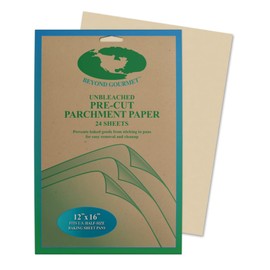 Beyond Gourmet Non-Stick Pre-Cut Parchment Paper Sheets, 12 x 16-Inches, 24 Sheets