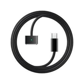 Stouchi USB-C to Magnetic 3 Cable 6.6ft, 140W Fast Charging for MacBook Air (15''/13'' M4 2025, M3 2024, M2 2023, M2 2022), Pro (16"/14" 2024/2023/2021)–Black