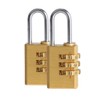 Wareway 2PCS Brass Resettable Combination Padlock, Suitcase Luggage Backpack Baggage