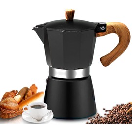 Cafeteras Italianas de Aluminio Espresso, 6 tazas Moka cafetera de espresso para estufa, 300ML prensa Italiana clásico percolator, para oficina, restaurante, patio