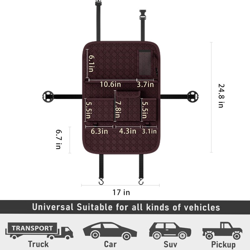 GMQ Backseat Car Organizer 1 Pack, Car Back Seat Organizers