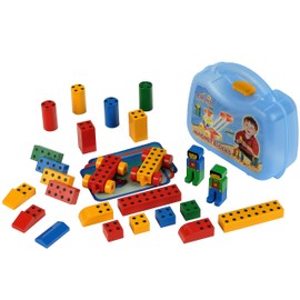 Theo Klein 635 Manetico Basic-Box, mittel | 25 Verschiedene Bunte Magnet-Bausteine | 6 Karten mit Bauanleitungen | Motorikspielzeug | Spielzeug für Kinder ab 1 Jahr