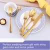 Kelenfer Silverware Set Flatware Set Gold Hammered Handle Cutlery Set