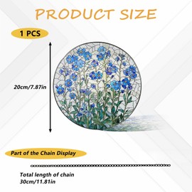1 PCS Forget Me Not Gifts 7.8 Inch, Forget Me Not Flowers Sun Catchers for Windows, Suncatchers for Windows Suitable for Couples Friends Hanging Suncatcher Memorial Gift