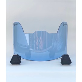 Precision Football Helmet Visor Transparent Colors // Fits Major Brands Kids, Youth & Adult Helmets // Eye Protection for Helmet and Facemask // Transparent Colors (Arctic Blue)