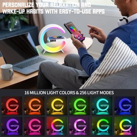 RGFF 5 in 1 LED Table Lamp with Wireless Charging Bluetooth Speaker
