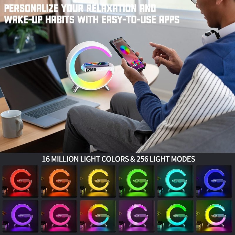 RGFF 5 in 1 LED Table Lamp with Wireless Charging