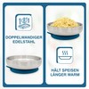 Rilli Stainless Steel Suction Cup Plate Deep, Non-Slip Baby Tableware,