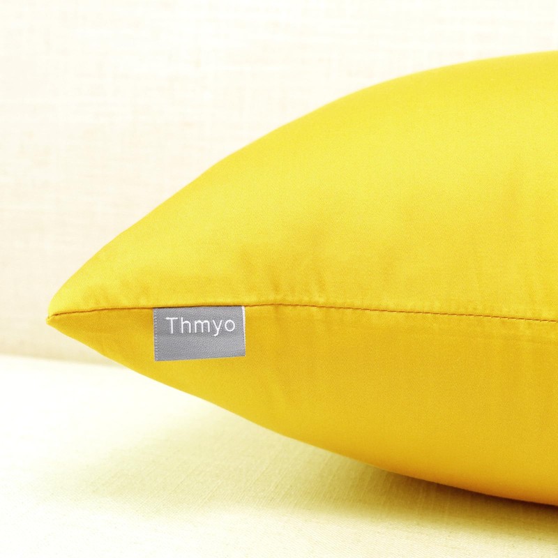 4-Pack Cotton Comfortable Solid Decorative Throw Pillow Case Square Cushion