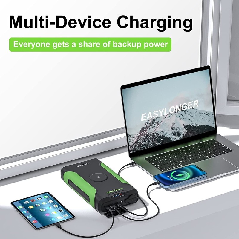 Battery EASYLONGER Battery Backup 266Wh PD12v-24v 72000mAh 60W PD Battery