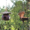Original Bali Coconut Bird House and Feeder Decoration for Garden,