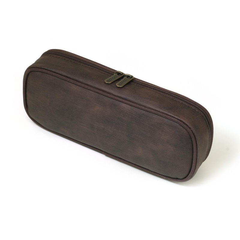 LOONLOON 600 Pencil Case, Rust Brown, casual
