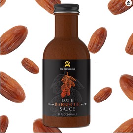 CW Dressings Date Barbecue Sauce - Made w/Date Fruit, Ketchup, Brown Sugar, Molasses, Worcestershire Sauce - 14 Oz