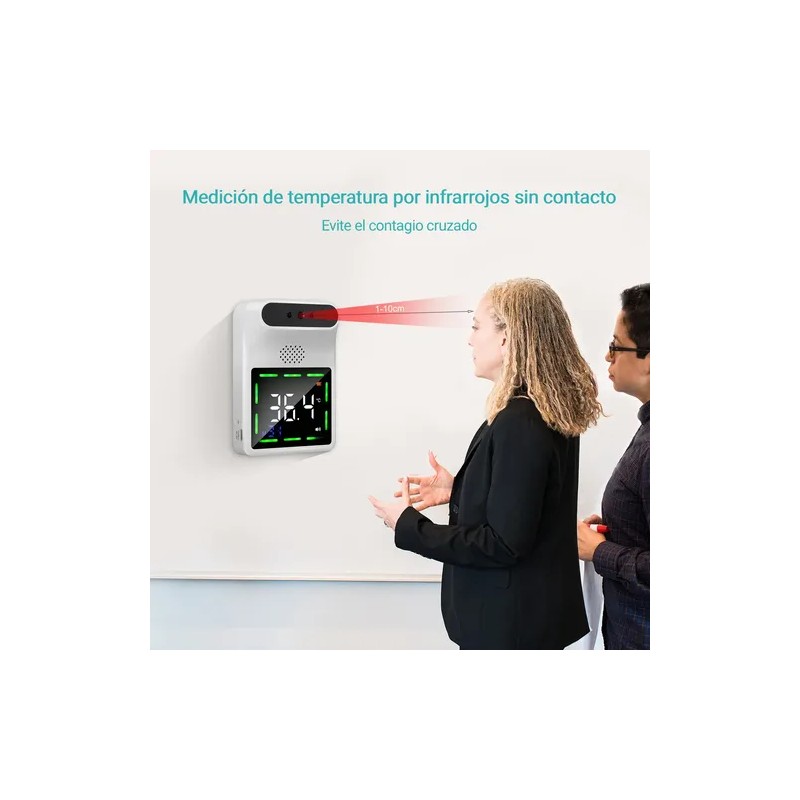 Termómetro Infrarrojo Digital De Pared Bluetooth Con Alarma