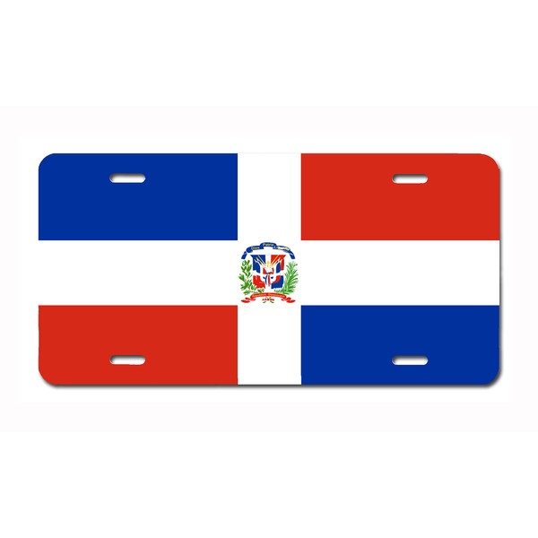 Dominican Republic Flag License Plate by Carpe Diem Designs, Made
