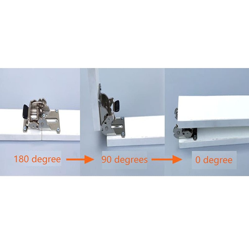 4 PCS Foldable Support Bracket -Self-Locking Hinge- Leg Fittings and