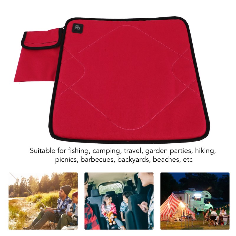 Portable Heated Seat Cushion Adjustable Temperature USB Heating Seat Cushion