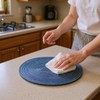 JEIYMIUW Woven Placemat Set of 4, Oval Place Mats, 12"X18"