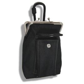 Kawadomi Seisakusho WK-11BK Multi-functional Work Pouch, 2-Way Attachment Belt Loop, Carabiner Included, Black