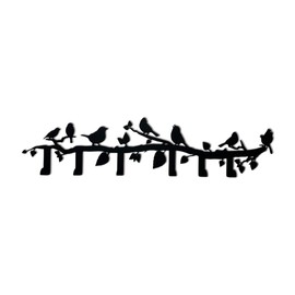 SUSSEXHOME Metal Birds Themed Wall Mounted Coat Rack with 6-8-10 Folding Hooks, Wall Mount Hanger for Bathroom Entryway Living Room Bedroom, Metal Decor (100x21cm (39"x18") 10 Folding Hooks)