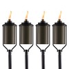 TIKI Brand 1121124 Simply Metal Easy Install 4pk Torch, Bronze
