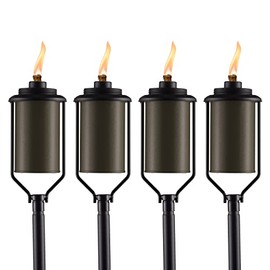 TIKI Brand 1121124 Simply Metal Easy Install 4pk Torch, Bronze