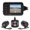 Motorcycle 2 Inch Driving Recorder 1080P + 720P HD Lens