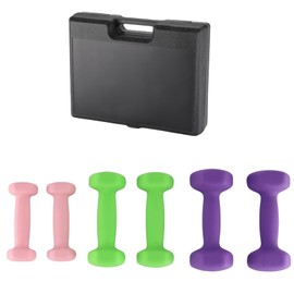 Dumbbell Hand Weights for Women, Neoprene Hexagon Non-Slip Weights Dumbbell Set with Storage Case for Home Gym, 2+3+5 Lbs, Pairs