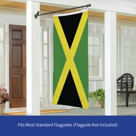 Evergreen Jamaica Flag 3x5 Outdoor Double Sided, National Flags for Outside with Grommets, Jamaican Flag 3-Ply Banners for Garden Patio, Indoor Wall Decor for Room, Works with Standard Estate Flag Poles