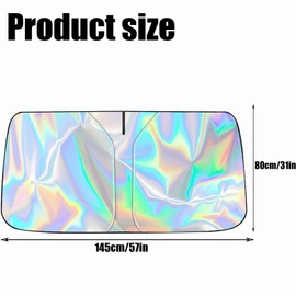Sonnenschutz Auto Frontscheibe, Auto Sonnenschutz Frontscheibe Innen, Faltbare, Autoscheiben Blockiert Uv-Strahlen Für Meisten Auto & SUV, 145 * 80cm