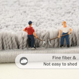 Boiland Bathroom Mat Non Slip Bath Mat Absorbent Soft Bathroom Rug 16"x24",Machine Washable Bath Mats for Bathroom, Bathtub and Shower,Machine Washable (Light Grey, 40 * 60)