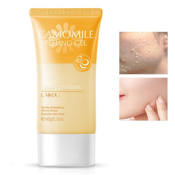 Face Camomile Peeling Gel Deep Cleansing Moisturizing Smoothing Gentle Exfoliating Remove Dirt Tighten Pores Improving Face Skin
