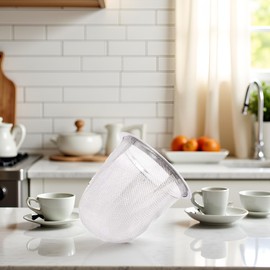 Silver 6cm Reusable Stainless Steel Tea Infuser Mesh Strainer, Metal Teapot Replacement Mesh Strainer Insert, Tea Steeper Basket Filter for Mug, Cup, Teapot, Tea Accessories